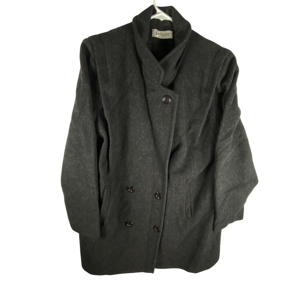 Vintage Forecaster Of Boston Coat 13/14 Gray Wool Overcoat Made USA Classy